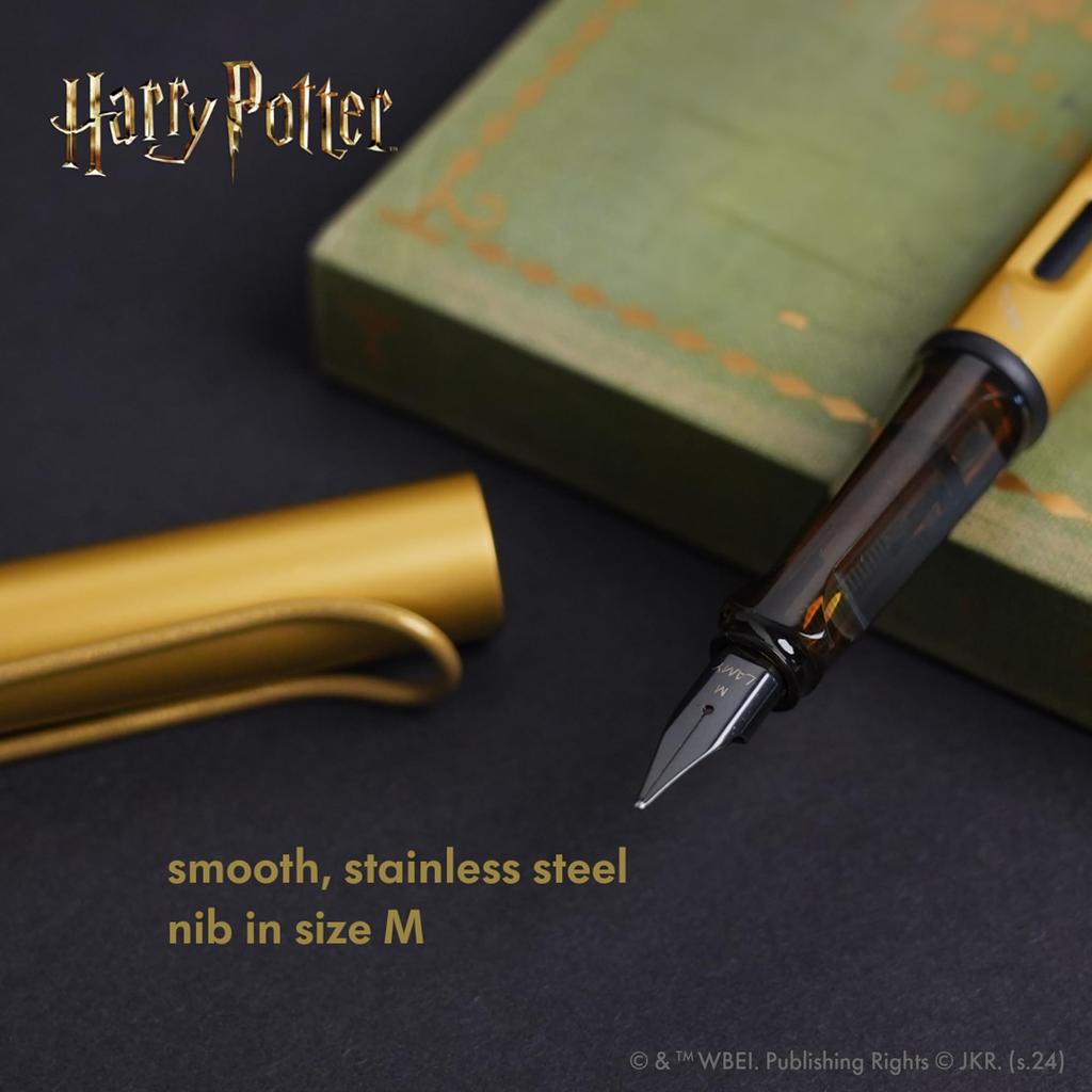 LAMY Harry Potter Slytherin Special Edition Fountain Pen with House Engraving EF Size Steel Nib Lightweight Aluminum Body Includes LAMY T 10 Blue