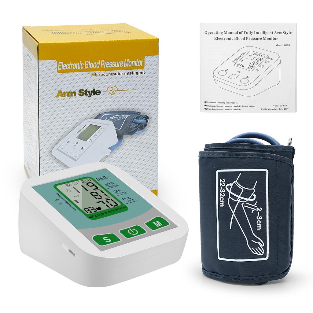 USB Digital Arm Automatic Blood Pressure Monitor & Household Arm Band Type English Voice