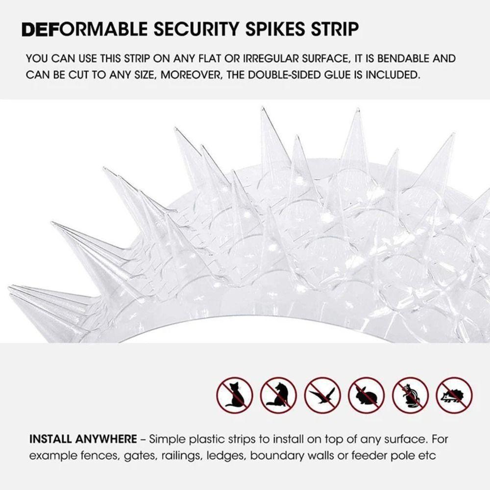 10/20Pcs Strips Bird Spike Repellent Plastic Bird Control Spikes Anti Pigeons Away Spikes