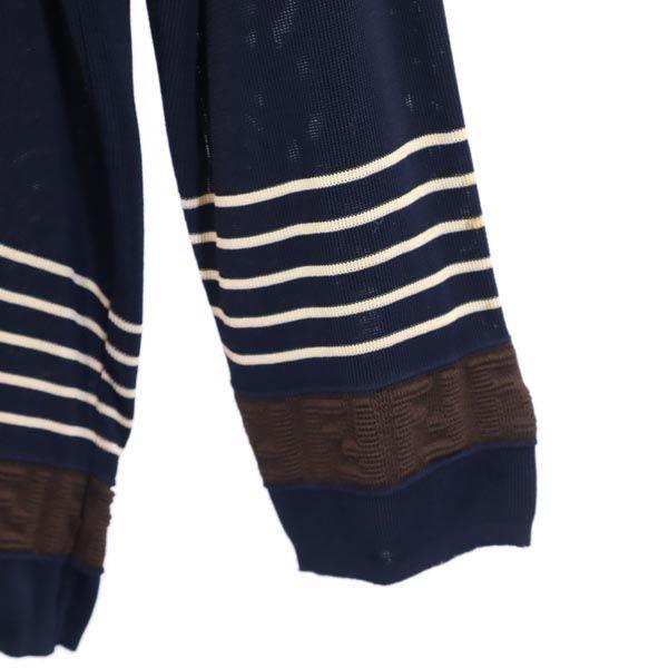 Fendi Long Sleeve Made In Italy Cardigan 36 Navy Women Used