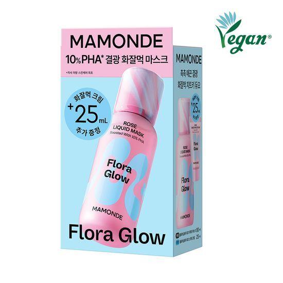 Mamonde Flora Glow Rose Liquid Mask 80ml Special (+ 25ml Cream Included)