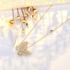 Butterfly Necklace for Women with Fashionable Personality, Slightly Inlaid Diamond Clavicle Chain Necklace Temperament Versatile