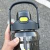 2000ml Water Bottle PC Plastic Leakproof High Capacity Sport Drinking Bottle with Straw for Gym Outdoor