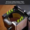 Reusable Espresso Filter Basket Refillable Cone Coffee Maker Filters for Ninja Coffee Bar Brewer Accessory Easy-Clean Cup & Pad