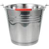 Bucket with Handle Stainless Steel Lid Multipurpose for Home Beverage Silver Outdoor Trash Can