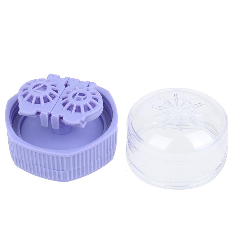 1X Portable Contact Lens Cleaner Case Box Manual Rotation Washer Cleaning Travel