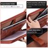 Zippered Padfolio A4 PU Leather Portfolio Organizer for Interview Resume Document Planner Agenda