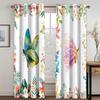Цветочные красочные бабочки занавески растения натуральный декор кухни гостиная спальня балкон 2 панели длинные или короткие