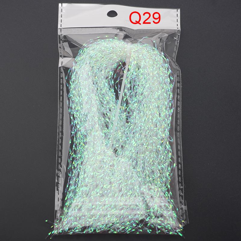 3Bundles 5g Flashabou Holographic Tinsel Fly Fishing Tying Crystal Flash String Jig Hook Lure Making Fishing Material