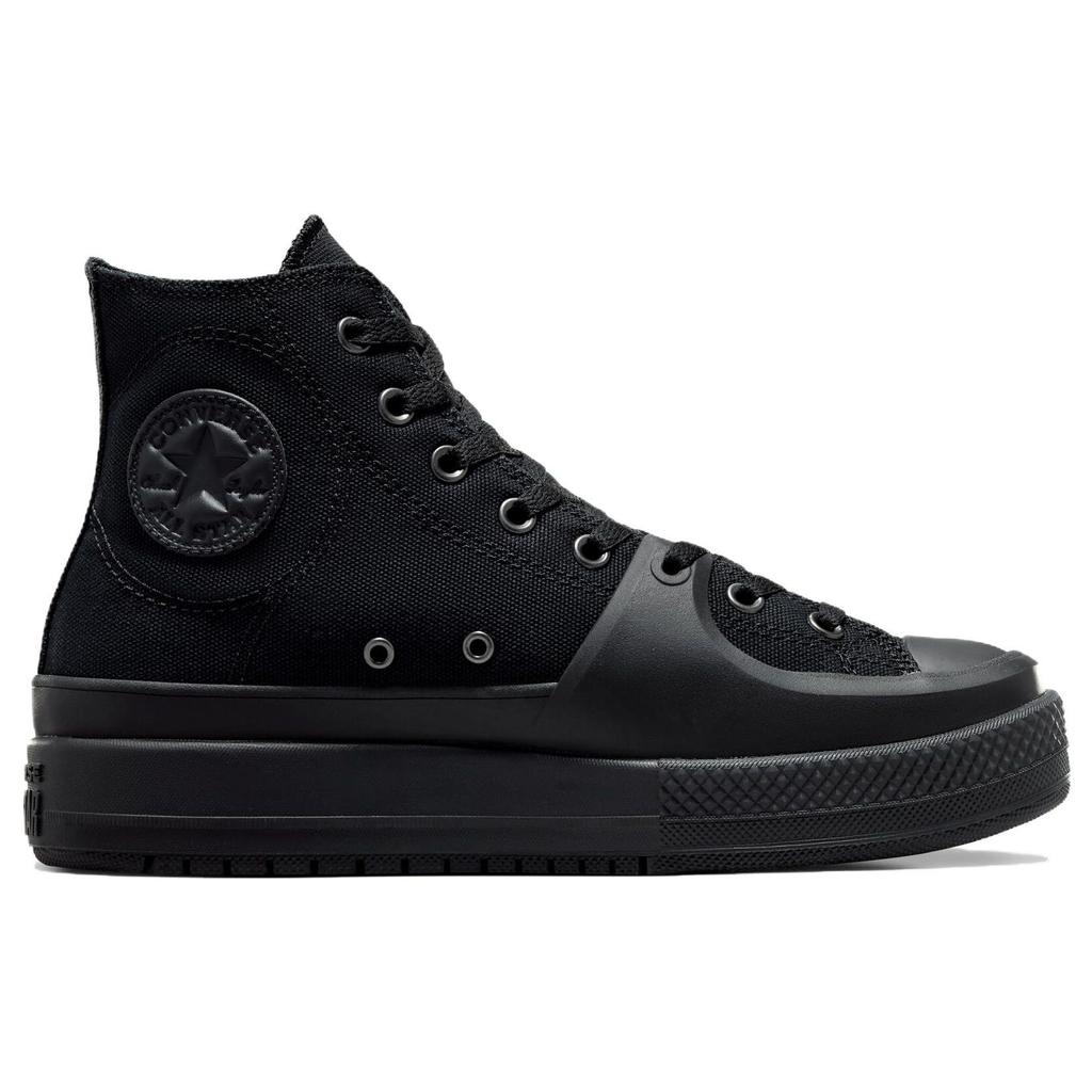Converse Chuck Taylor All Star Construct High Mono Canvas - Triple Black Unisex Sneakers A06888C