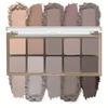 10-Color Smoky Eye Shadow Palette Long-Lasting Matte & Shimmery Finish Black Brown Coral Pink Earth Tones for Face Contouring and Everyday Makeup Look