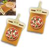 Pizza Sliding Shovel with Wooden Handle Double-Sided Wood Pizza Spatula Non-Stick Paddle for Indoor Outdoor Ovens