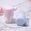 Contact Lens Washer with Tweezer Drawstring Energy Saving Contact Lens Cleaning Case Box Mini Contact Lens Manual Spin Cleaner Travel Use