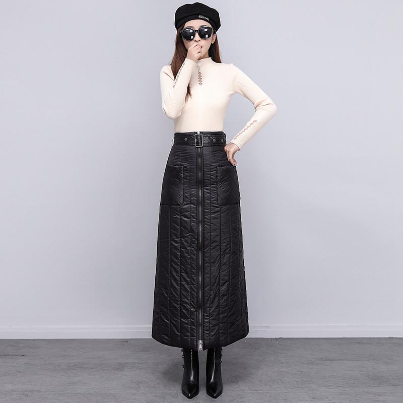 New Fashion Autumn Winter Women Loose Long Skirt Black Clothes
