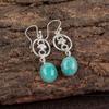 Green Amazonite Gemstone 925 Sterling Silver Jewelry Drop/Dangle Earrings 2.00" EE-17-34