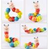 Insect Toys Colorful Wooden Worm Puzzles for Children Learning Education Teaching Baby Toys Finger Games Children Montessori Gifts Insect Toys