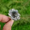 Натуральный камень лабрадорит серебро 925 пробы кольцо-обещание цветок регулируемое для девушек