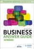 The Pearson Edexcel GCSE (9-1) Business Answer Guide Third Edition Book