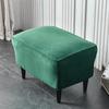 Velvet Rectangle Stretch Footrest Covers Elastic Ottoman Cover Spandex Stool Slipcover Ottoman Footstool Furniture Protector