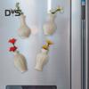 Mini Ceramic Vase Refrigerator Magnet with Artificial Flower Home Office Kitchen Locker Fridge 3D Miniature Flower Vase Magnetic Decoration Ornament