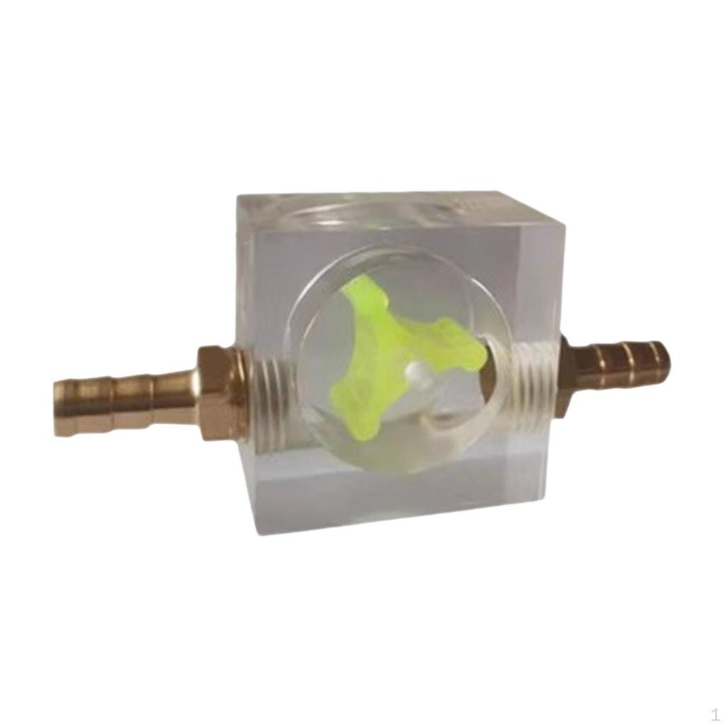 8mm Water Flow Indicator Meter Acrylic Office Measuring Tool Liquid Cool Cooling System
