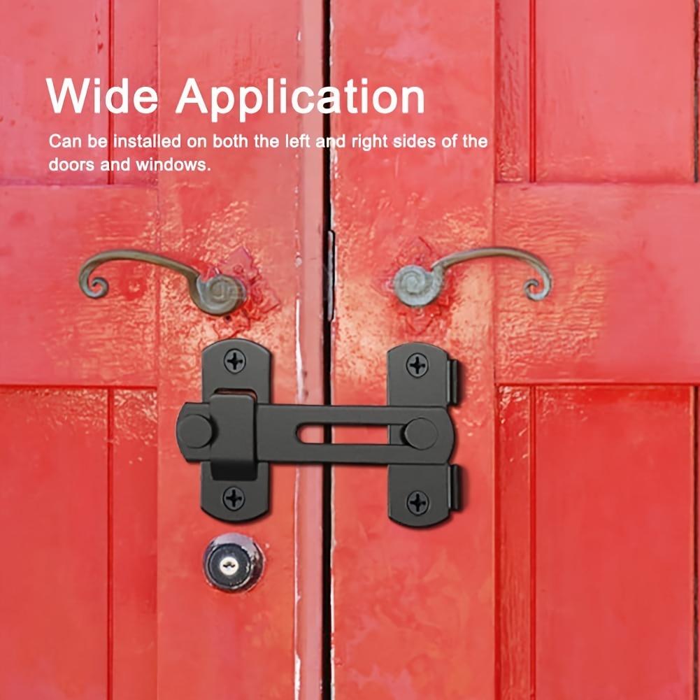 1pc Stainless Steel Sliding Barn Door Lock - 180 Degree Flip,Uncharged- Home Security & Safety Enhancer, Fits Various Door Types