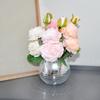 Silver Mirror Glass Flower Vase Home Decoration Disco Ball Plant Holder Plant Planting Pot  Home