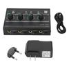 AMP?14II 4 Channel Headphone Amplifier Compact 4 Way Stereo Headphone Amplifier with 12V 2A Adaptor