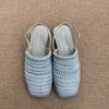 French Bohemian Single Shoes Gently Woven Girls Bag Head Sandals Summer Retro Fairy Evening Empty Slippers