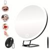 10/20/30X Magnifying Mirror with LED Light Tweezers 360 Degrees Rotary Portable Wall Hanging Handheld Desktop Men Women Magnified Makeup Vanity Mirror