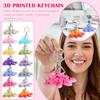 3D Printed Cute Three-dimensional Keychain Schoolbag Small Pendant Gift Small Ornament