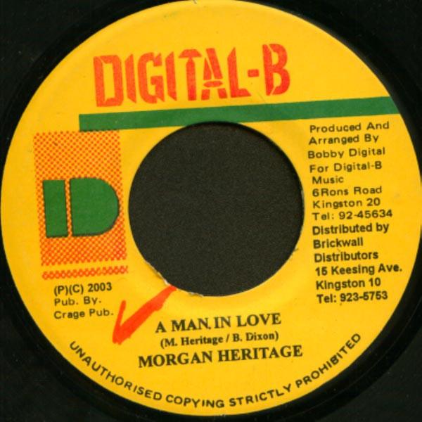 7inch Record MORGAN HERITAGE - A Man In Love NONE Digital-B 2003 Jamaica Reggae, Ska & Dub Used