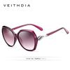 VEITHDIA женские солнцезащитные очки с поляризованными градиентными линзами, роскошные женские дизайнерские солнцезащитные очки, аксессуары для очков для женщин 3158