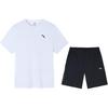 Breathable Fitness Running Comfortable Short Sleeve Shorts Casual Sports Suit Men Suit Pure-White 952427203-1