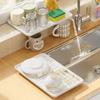Large Size Kitchen Storage Rack Plastic Bowls Holder Useful Soap Basket Bowls/Chopsticks