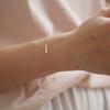 S925 Sterling Silver Luck Bracelet Simple Exquisite Square Plate English Letters Lucky Light Luxury Bracelet for Women