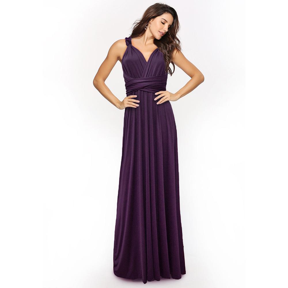 Sexy Women's Fashion Long Dress Beach Bridesmaid Convertible Wrap Party Dress Women