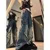 Multi-pocket Design Streetwear Cargo Pants Women Autumn Winter Wide-leg Trendy Niche Washable Oversized Jeans Women Y2k Baggy