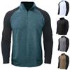 Mens Warm Winter Long Sleeve Top Half Zip Pullover Outdoors Jumpers