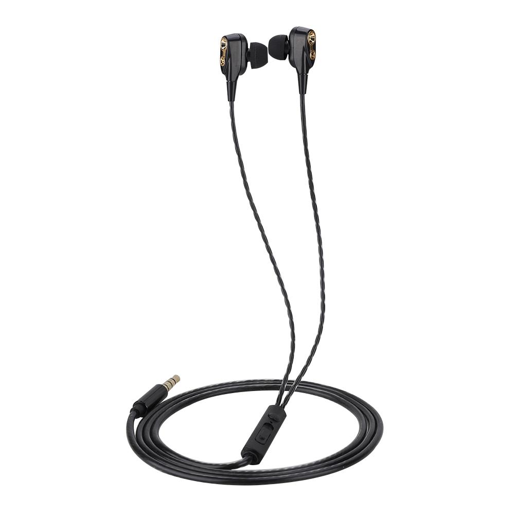 3.5mm Wired Earphones Stereo Headphones Comfortable Wearing In Ear Gaming Earbuds(Black)