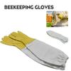 Beekeeper Protective Gloves Anti Bee Breathable Goatskin Yellow Gloves Beekeeping Protective Tools