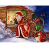 Santa Claus DIY 5D Diamond Painting Full Round Resin Scenery Diamond Embroidery Cross Stitch Kits Christmas Gift