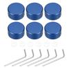 Uxcell 6 Pieces Footswitch Guitar Pedal Button Metal Footswitch Top Covers for Guitar Effect Pedal Dark Blue Toppers, Caps, 3/8" Buttons,