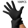 100 Pack Disposable Black Nitrile Gloves For Household Cleaning Work Safety Tools Gardening Gloves Kitchen Cooking Tatto