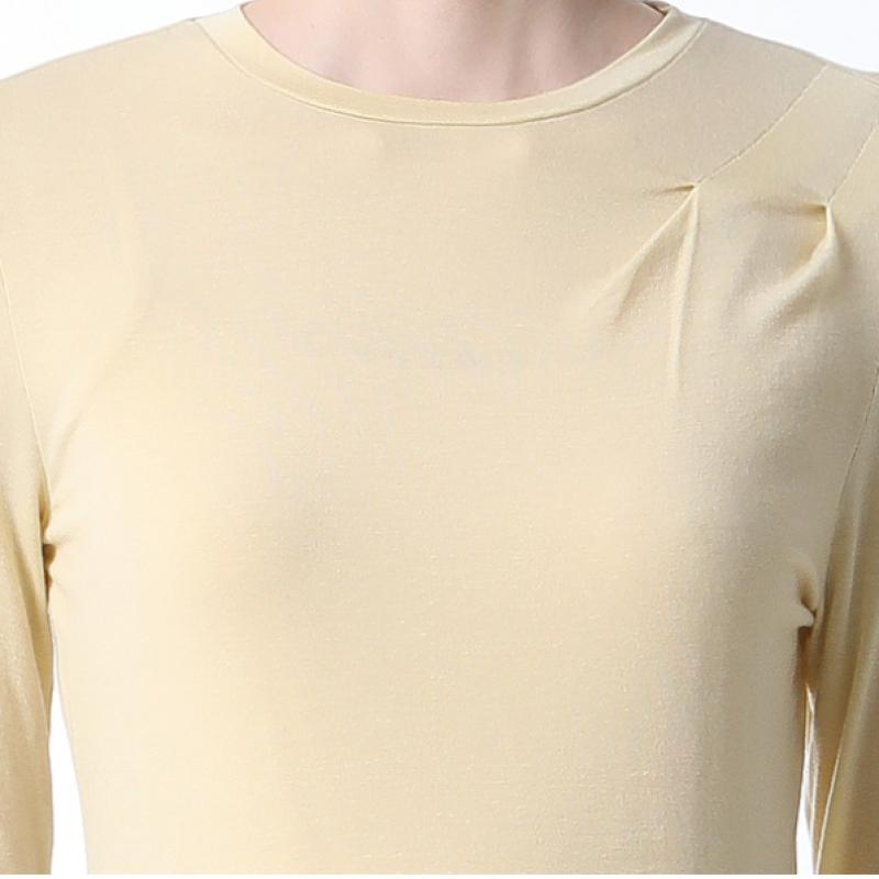 She S miSS Two Tuck Round Neck Wool T ShirT