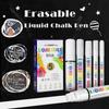 8/12Colors Multi-Color Liquid Chalk Pen Dust-free Fluorescent Pen  Advertising Light Board Graffiti