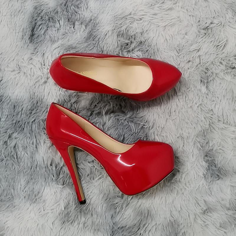Women High Heels Pumps 14cm Round Toe Stilettos Talon Femme Sexy Ladies Red Wedding Shoes Black Platform Heels Big Size 44