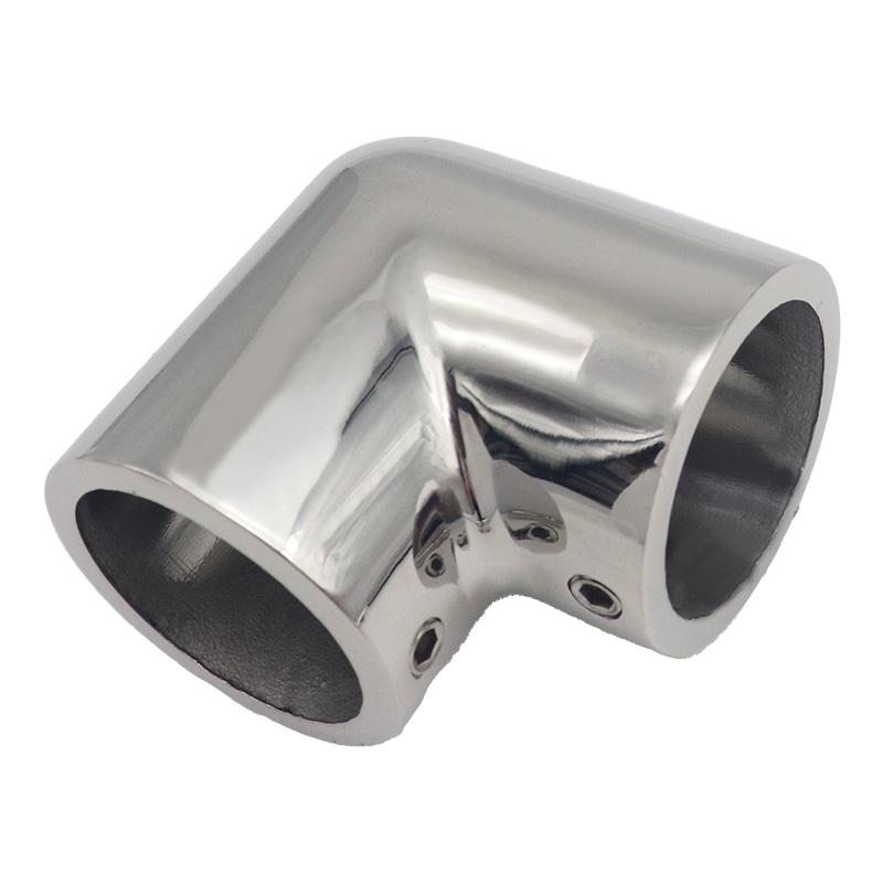 2PCS 22/25/30/32mm 2 Way Boat Hand Rail Fitting 316 Stainless Steel 90 Degree Elbow Pipe Connector for Marine Yacht Boat Accessories