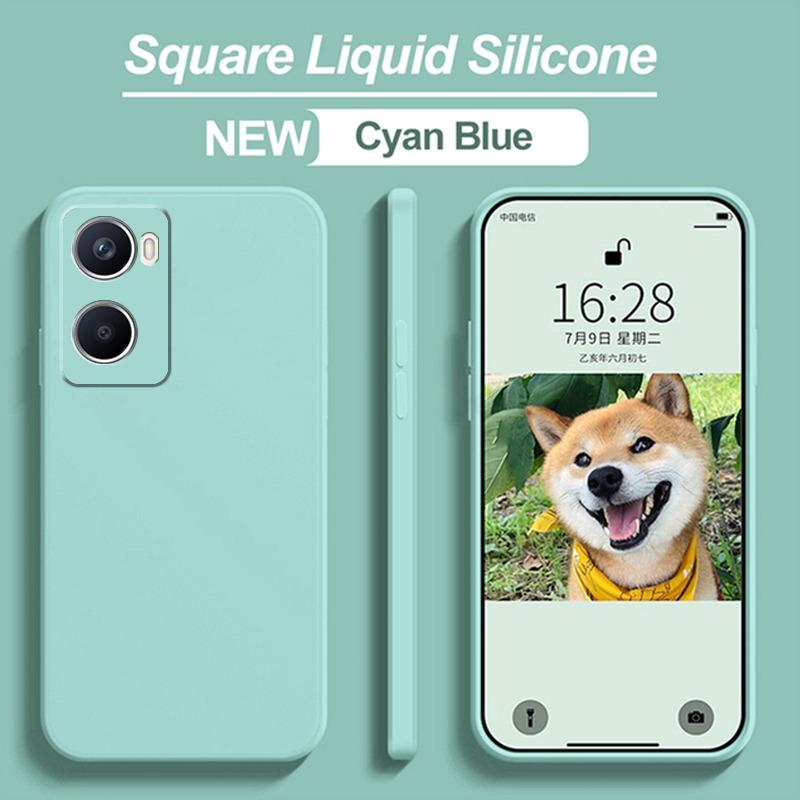 Роскошный жидкий силиконовый чехол для OPPO A15 A15S A18 A38 A58 A53 A52 Reno 10 5G A57 A77S A76 A78 A57S A96 4G 5G квадратный чехол