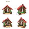 Creative Wooden House Barometer Thermometer,Wall Mounted Weather Hygrometer Home